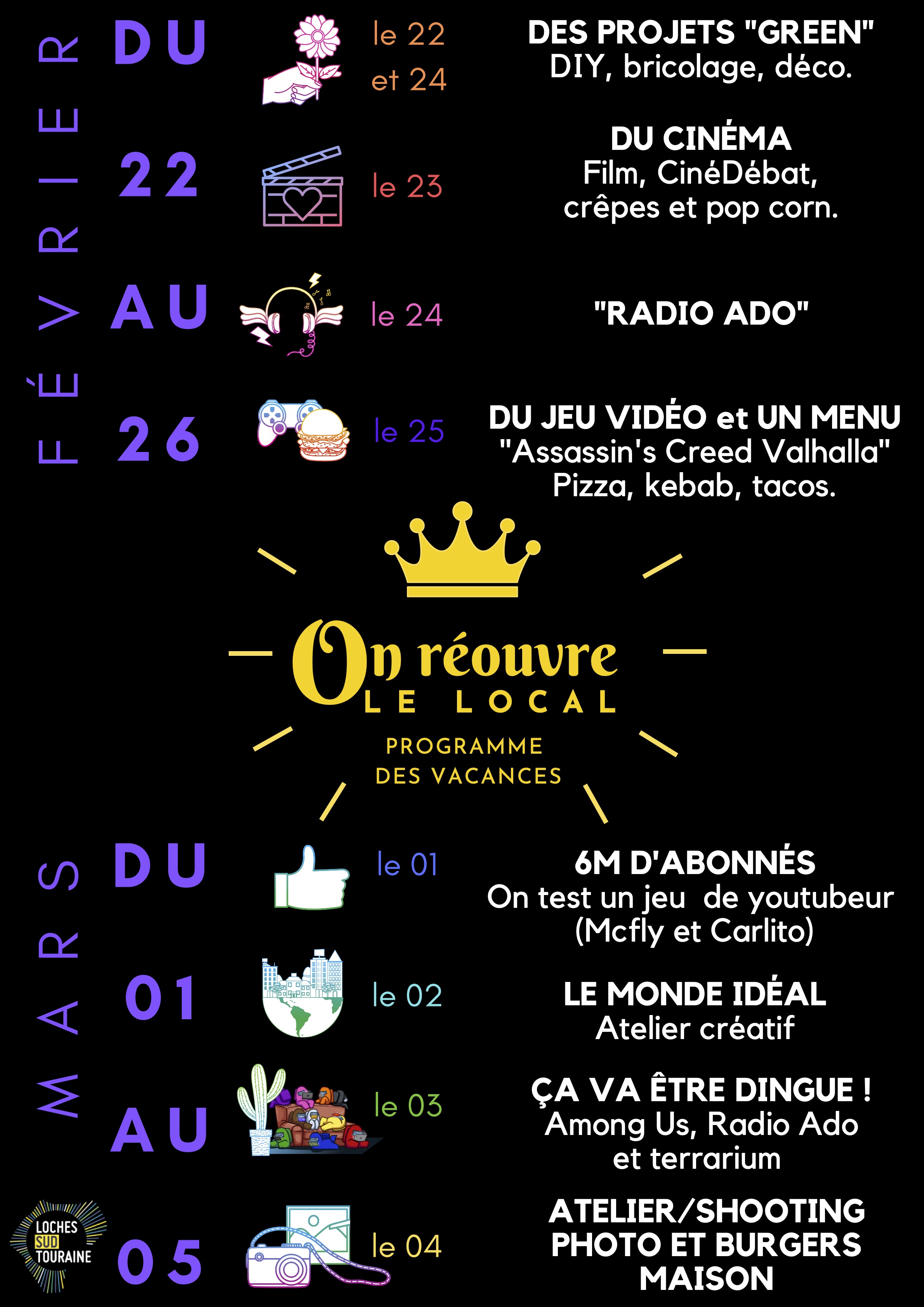 programme vacances de février